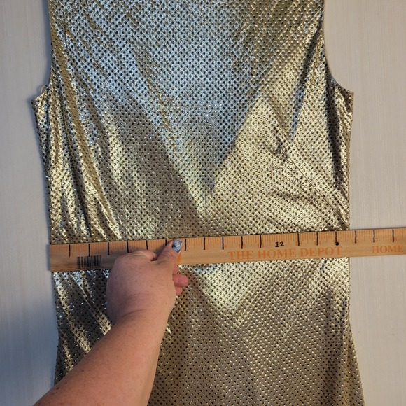 Ralph Lauren Purple Label Donelle Metallic Jersey Cocktail Dress Size 10 $4,990 - Picture 8 of 12